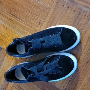 Alexander McQueen's genuine Black Velvet sneakers
